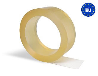 Rollo Lama PVC Flexible (50 metros lineales) 200x2mm Normal Transparente Azulado