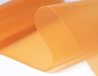 Rollo Film PVC Flexible (20 metros lineales) 1400mmx600micras Color Transparente Amarillo Fluorado