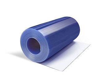 Rollo PVC Flexible (20 metros lineales) 1000x5mm Normal Transparente Azulado