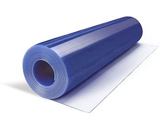 Rollo PVC Flexible (20 metros lineales) 1000x5mm Normal Transparente Azulado
